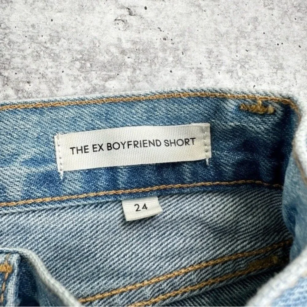 Denim Forum The Ex Boyfriend Distressed Denim Short Size 24